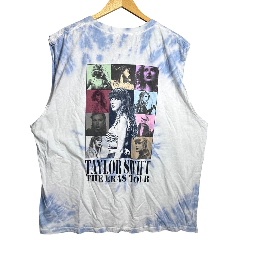 Taylor Swift The Eras Tour Sleeveless Tie Dye T Shirt 2X festival band tee